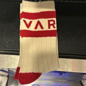 VARLEY Red and Cream Men's Socks